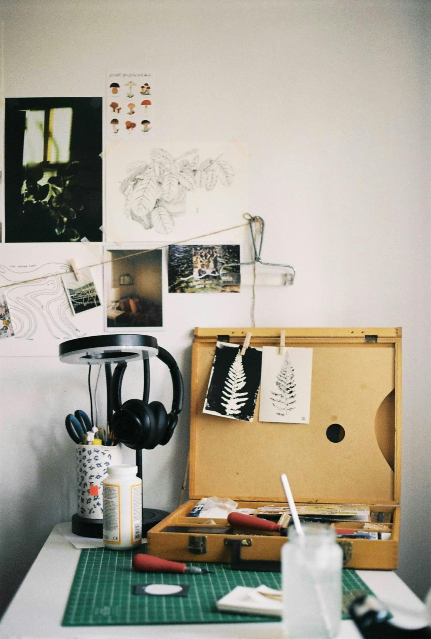 A linocutter's studio